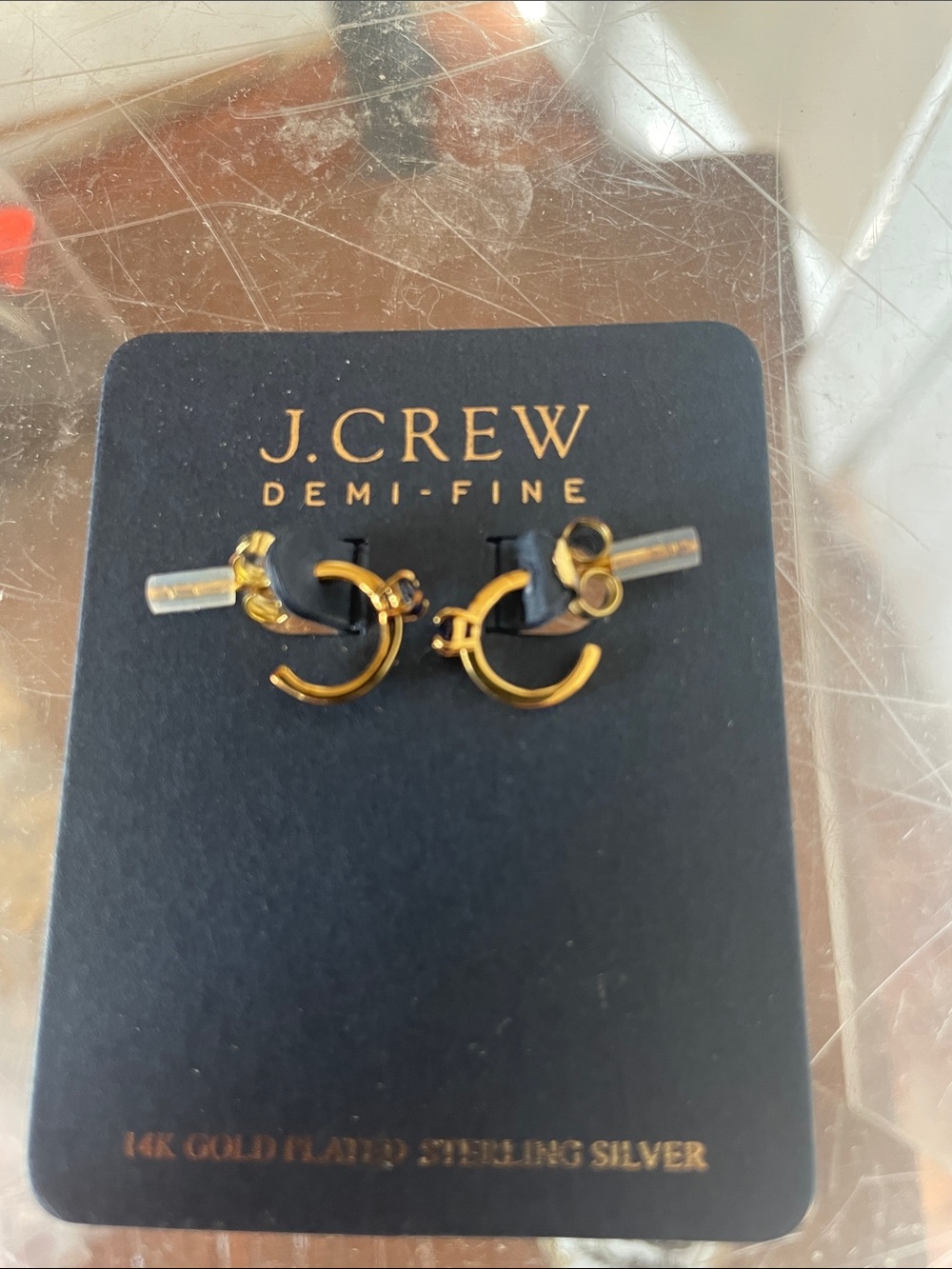 J. Crew Gold-Plated Demi-Fine Small Hoop Earrings NWT